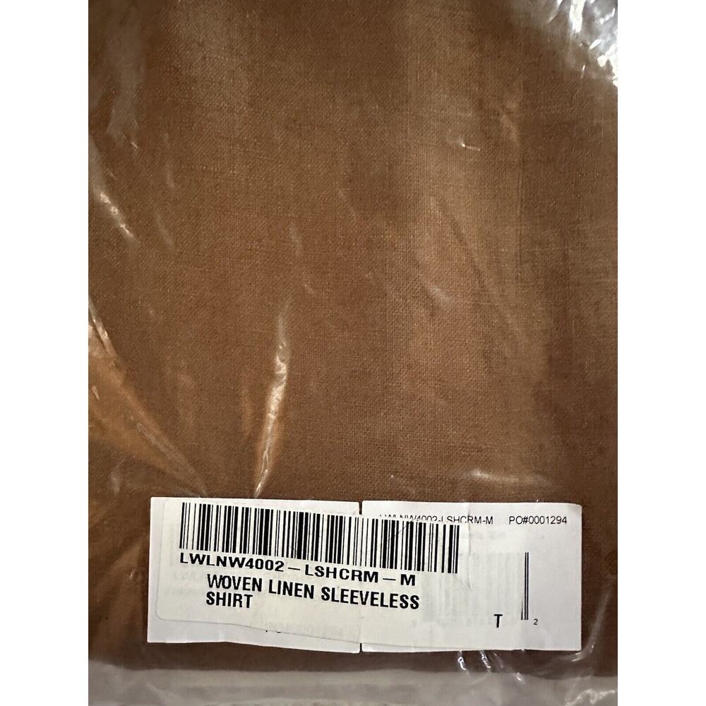 Lunya Woven Linen Sleeveless Shirt Tank in Brown Size Medium NWT - Picture 15 of 16